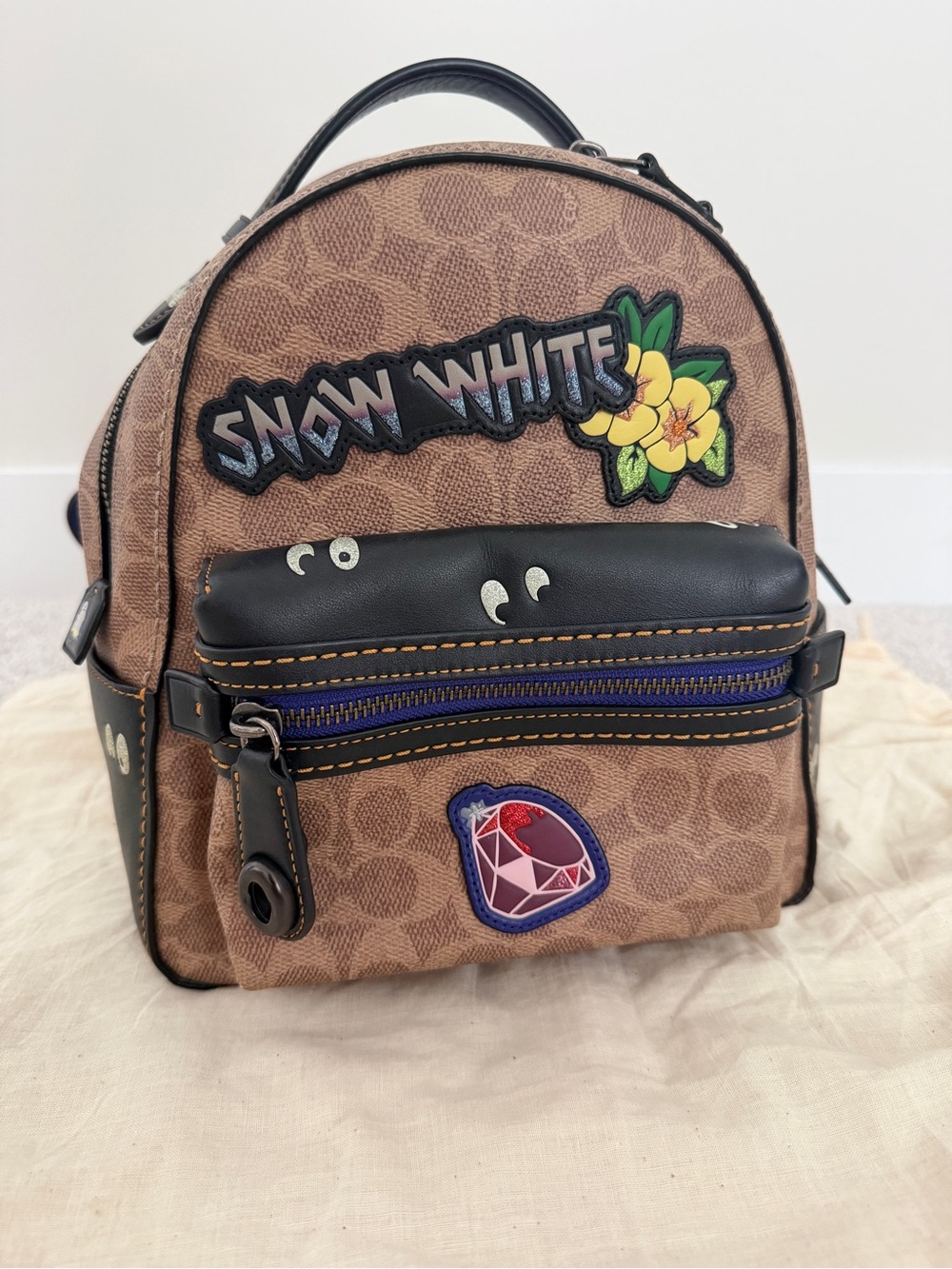Coach x Disney Snow White Signature Mini Backpack limited edition